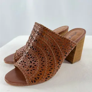 Jeffrey Campbell Kelowna‎ Perforated Mule in Brown Size 9.5 thumbnail 5