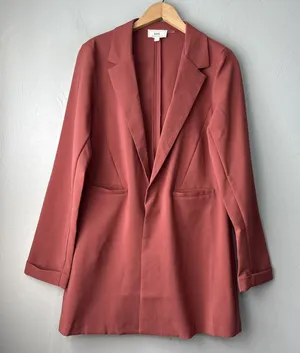 HAVE Los Angeles Blazer Jacket Size Large Muted Pink Earthy Boho Effortless Chic thumbnail 1