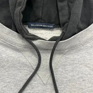 Brandy-melville Women's Black and Grey Hoodie thumbnail 2