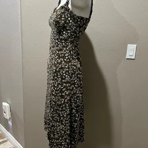 Zara black floral dress thumbnail 7