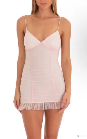Pink Lucy in the Sky Mini Dress thumbnail 1