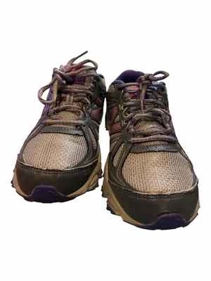 New Balance Women's Trail Runners in Gray with Purple Accents thumbnail 2