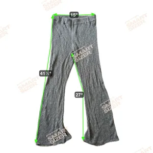 Free People Asbury‎ Sweater Lounge Set Grey Cable Knit Flare Pants Ribbed Cozy thumbnail 8
