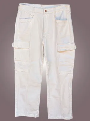 Gap Denim Cargo Pants | White, 31/32 thumbnail 1