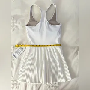 Lululemon NWT Scoop-Neck Pleated Linerless Tennis Dress - White - 2 thumbnail 12