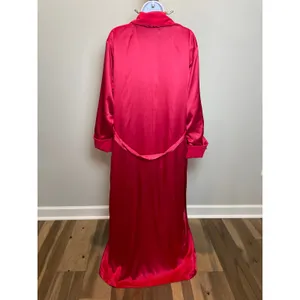 Victoria’s Secret Angels Red Satin Fleece Lined Robe Size XS/S Cozy Basic thumbnail 3