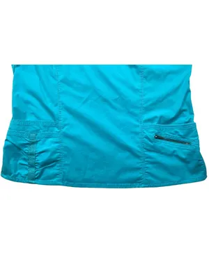 Beyond Scrubs XL Teal Blue Stretch V-Neck Scrub Top Nurse Medical Uniform thumbnail 6