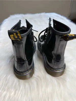 Dr. Martens Black Glossy Patent Leather 1460 Lace Up Boots thumbnail 5