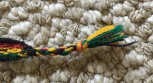 Handmade Rasta weaved bracelet thumbnail 2