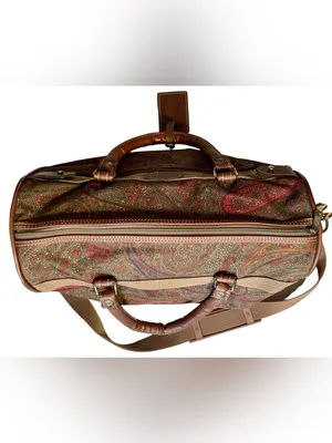 Vintage Diane Von Furstenberg Paisley Tapestry Weekender Overnight Duffel Bag thumbnail 2