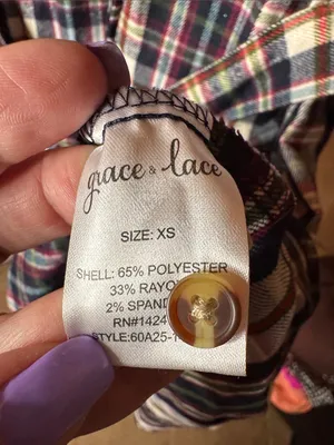 Grace & Lace Favorite Button Up Plaid Dress Size XS thumbnail 6