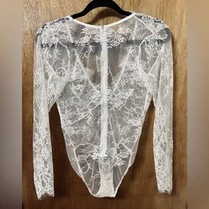 Be Wicked, Long Sleeve Lace Body Suit From Dujor Boutique NWT thumbnail 12