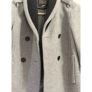 J.Crew Stadium Cloth Nello Gori Wool Double Breasted Top Of Waist Coat 4 Gray thumbnail 3