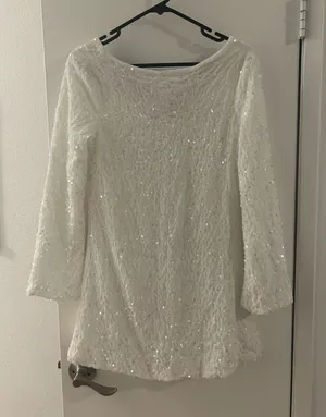 Sequin dress White thumbnail 1