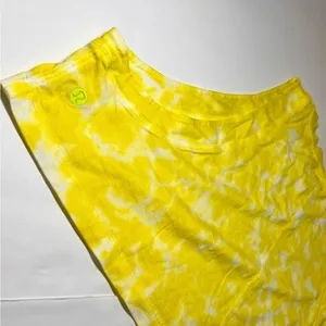 NWOT Lululemon All‎ Yours Cropped Cotton Tank Top Tie Dye Yellow Size 12 thumbnail 7