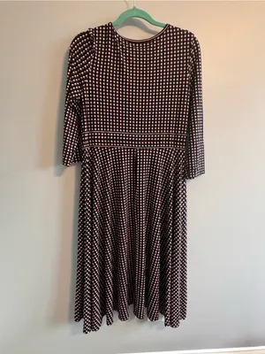 Max Studio Women's Brown Polka Dot‎ Fit & Flare Dress size thumbnail 3