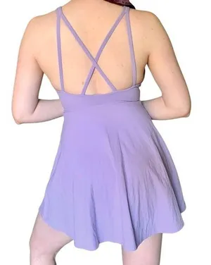 Unbranded purple athletic strappy cross back mini tennis dress thumbnail 2