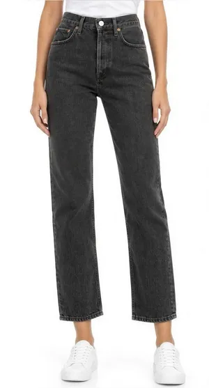 AGOLDE High Rise Stovepipe Jeans, Metal, 24” thumbnail 1