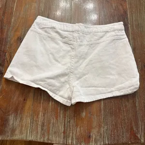 Altar'd State White Mini Wrap Skort Medium Silver Buttons thumbnail 6