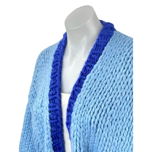Princess Polly Lester Womens Blue Crochet Long Sleeve Cardigan Sweater Top Sz XS thumbnail 2