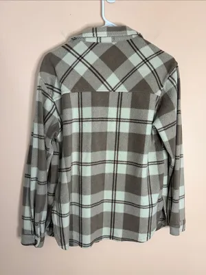 Streetwear Society Plaid Button-Down Shirt Jacket - Cream & Brown thumbnail 6