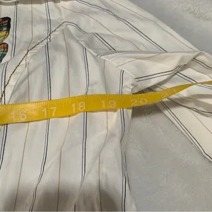 Jessie USA size large Striped Shirt with Butterfly Detail 90s y2k whimsigoth rod thumbnail 9