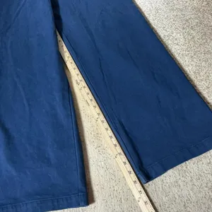 Alo Yoga Road Trip Navy Blue High Waist Pleated Wide Leg‎ Trousers W51342R M thumbnail 3