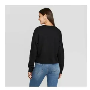 ✨FRIENDS Womens Black 'Christmas is Better with Friends' Cropped Sweatshirt✨ thumbnail 2