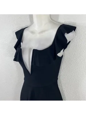 Majorelle Poise Black Off Shoulder Flare Mini Dress Small xs thumbnail 5