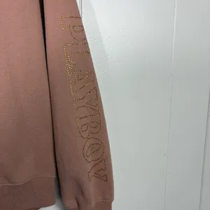 Playboy X Pacsun Brown Rhinestone Bunny Logo Oversized Fleece Sweatshirt Small S thumbnail 3