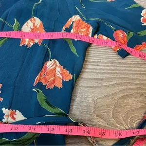 Privacy please revolve floral faux wrap dress blue‎ sz XS thumbnail 5