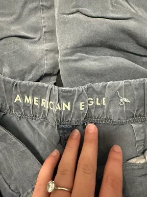 American Eagle Dreamy Drape Baggy Wide-Leg Cargo Pants thumbnail 5