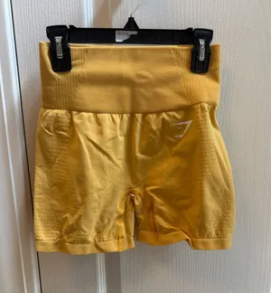 Gymshark Yellow Seamless High-Waist Athletic Shorts thumbnail 1