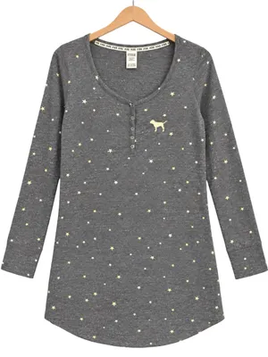 Victoria’s Secret PINK “ I’ve been goodish”playful cheeky holiday sleep shirt L thumbnail 3