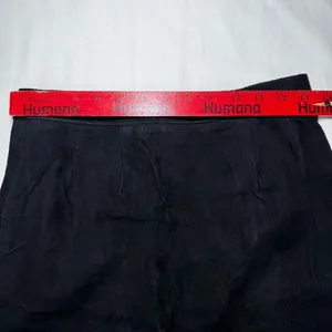 Vintage Erez Leyy Black Suede Leather Short Pencil Skirt Size 10 Sexy Party thumbnail 3