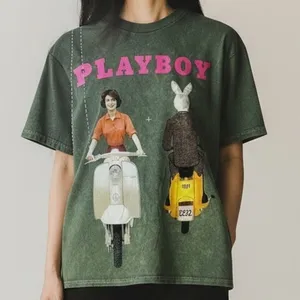 Playboy Vintage Style 1959 Cover Short Sleeve Unisex T Shirt Crew Neck S Green thumbnail 12