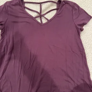 Women's Purple Crisscross Back Top thumbnail 1