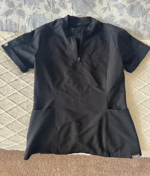 FIGS Black Scrub Top thumbnail 1