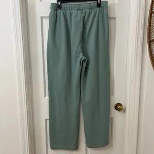 Alo Yoga Accolade Wide Leg Sweatpants L Botanical Green Relaxed Athleisure thumbnail 5