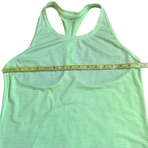 Athleta shadow stripped chi tank neon green S thumbnail 5