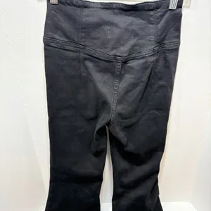 Free People We The Free Venice Beach Flare Jeans Black Crossover V-Waist Size 26 thumbnail 5