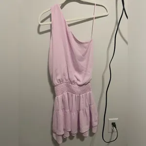 krisa One Shoulder Ruffle Mini Dress in Rose | REVOLVE thumbnail 4