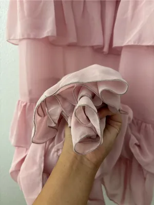 Torn by Ronny kobo pink tiered ruffle dress new nwt thumbnail 8