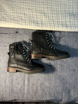 Kensie Weslie Black Combat Boots Women’s size 6.5 thumbnail 2