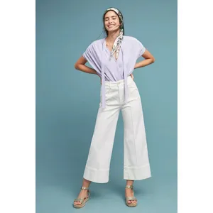 ✨Anthropologie Chino Pintucked Chino White Sz 2 Pants✨ thumbnail 2