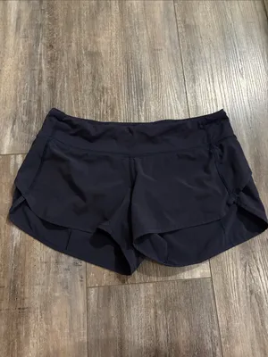 Lululemon midnight navy speed shorts size 6 thumbnail 6
