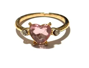 Pink heart ring size 8 thumbnail 1