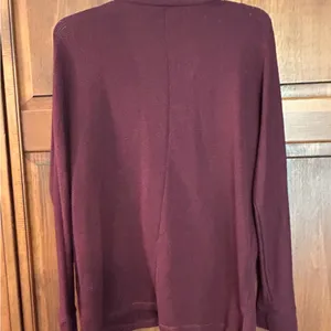 American Eagle Outfitters Deep Red Cardigan size M grandpa core pockets thumbnail 2