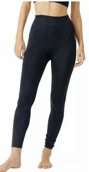 Free People Movement Good Karma Washed‎ Black Leggings S NWOT thumbnail 1