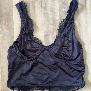 Aerie Partial Lace Bralette thumbnail 1